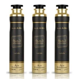 Lattafa-Khamrah confezione da 3 deodoranti per ambienti 300 ml.