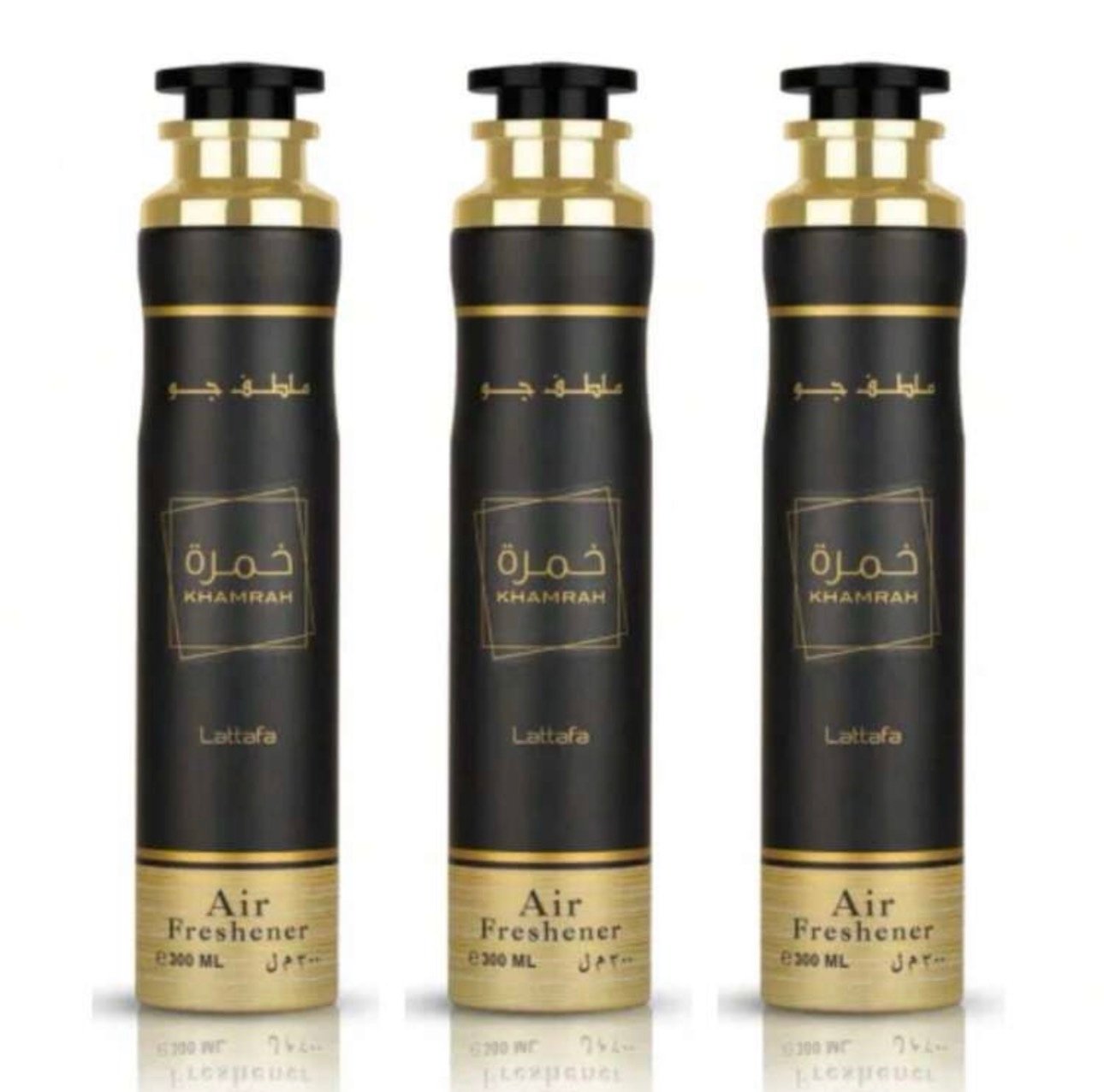 Lattafa-Khamrah confezione da 3 deodoranti per ambienti 300 ml.